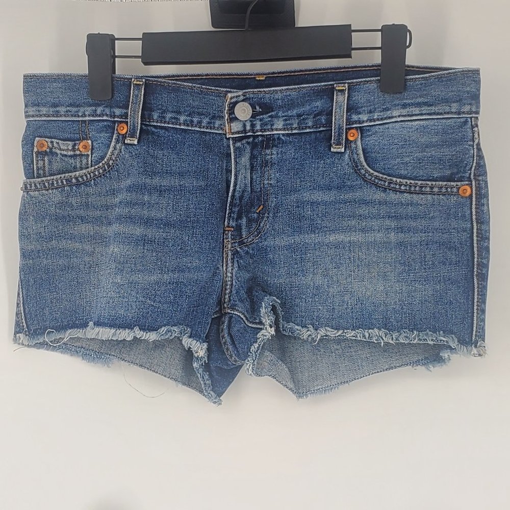 Levi's Raw Hem Denim Shorts Size 26